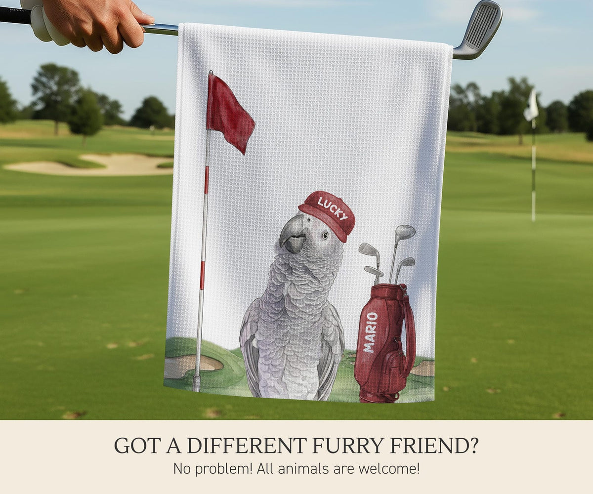 Custom Pet Golf Towel, Custom Dog Golf Towel for Dad, Golf Towel for Father's Day, Personalized Towel