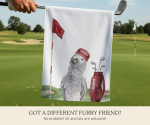 Custom Pet Golf Towel, Custom Dog Golf Towel for Dad, Golf Towel for Father's Day, Personalized Towel