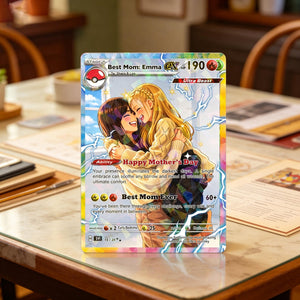 Personalized Mother s Day Pokemon Card, Custom Pokemon Photo Cards, Gifts for Gamer Mom, Mother s Day Gift, Custom Pokemon Trainer Card