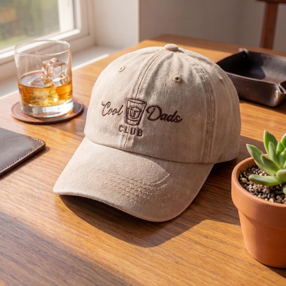 Embroidered Cool Dads Club Hat, Father's Day Gift, Whiskey Lover Dad Cap, New Dad Baseball Hat, Gift for Husband, Vintage Washed Cotton Cap