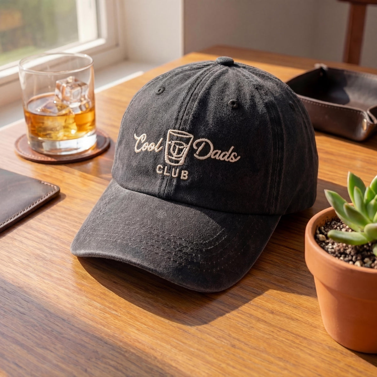 Embroidered Cool Dads Club Hat, Father's Day Gift, Whiskey Lover Dad Cap, New Dad Baseball Hat, Gift for Husband, Vintage Washed Cotton Cap