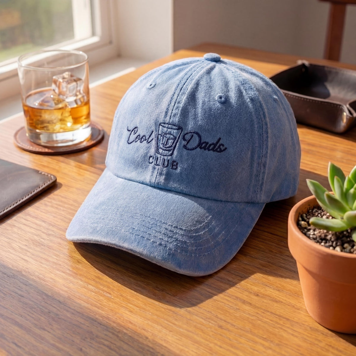 Embroidered Cool Dads Club Hat, Father's Day Gift, Whiskey Lover Dad Cap, New Dad Baseball Hat, Gift for Husband, Vintage Washed Cotton Cap