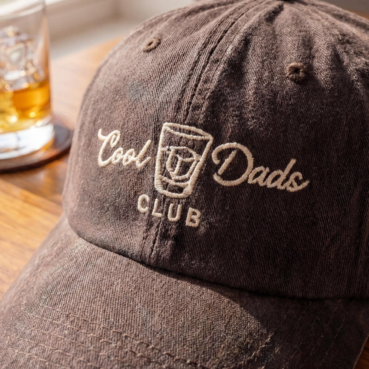 Embroidered Cool Dads Club Hat, Father's Day Gift, Whiskey Lover Dad Cap, New Dad Baseball Hat, Gift for Husband, Vintage Washed Cotton Cap