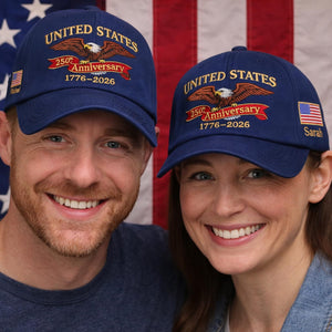 Custom United States 250th Anniversary Embroidered Dad Cap, 1776-2026 Eagle Hat, Semiquincentennial Gift Cap, Fathers Day Gift, Veteran Gift