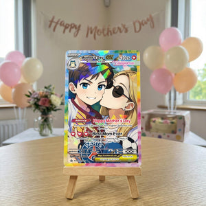 Custom Poke-Inspired Couple Keepsake Wedding & Anniversary Photo to Holo Card
