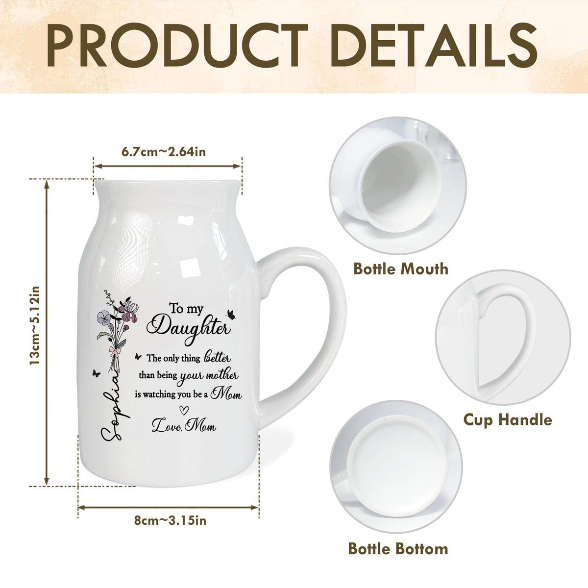 The Only Thing Better Than Being Your Mother Vase, Daughter Flower Vase, New Mom Gift, Mothers Day Gift for Daughter, Daughter Gift from Mom