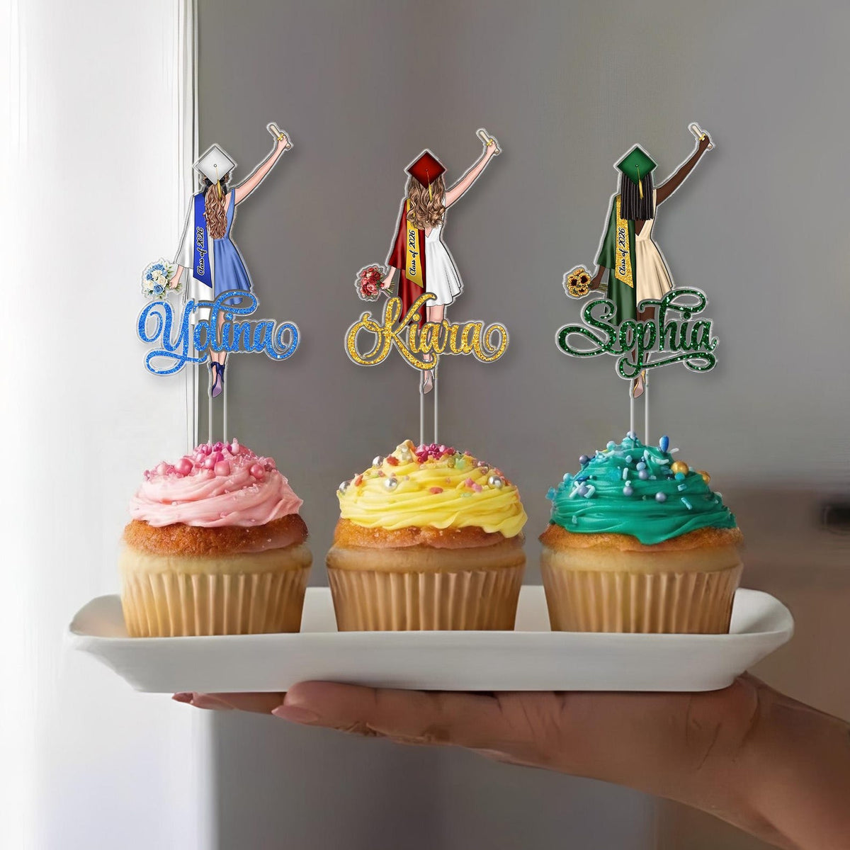 Personalized Girls Graduation Cake Topper: Class Of 2026 Party Supplies, College Graduation Favors, Congrats Grad Cake Decor