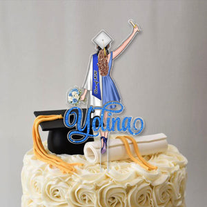 Personalized Girls Graduation Cake Topper: Class Of 2026 Party Supplies, College Graduation Favors, Congrats Grad Cake Decor
