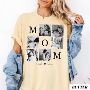 Custom Mom Photo Shirt: Personalized Mothers Day Shirt with Children's Names, Birthday Mom Gift