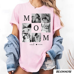 Custom Mom Photo Shirt: Personalized Mothers Day Shirt with Children's Names, Birthday Mom Gift