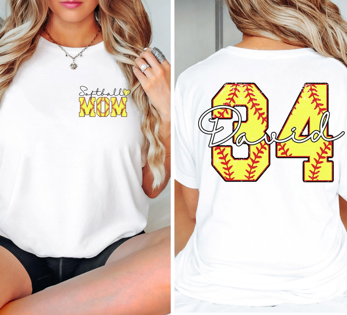 Custom Personalized Softball Mom Shirt, Name And Number Softball Shirt, Softball Mom Shirt, Gift For Mom Tee Shirt, Game Day Mama Gift