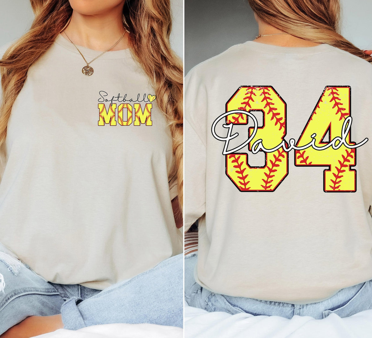 Custom Personalized Softball Mom Shirt, Name And Number Softball Shirt, Softball Mom Shirt, Gift For Mom Tee Shirt, Game Day Mama Gift