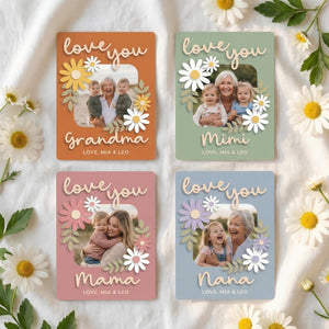 Personalized Photo Magnet for Mom, Love You Magnetic Picture Frame, Mother's Day Gift, Birthday Gifts, Gift for Grandma, Includes Photo