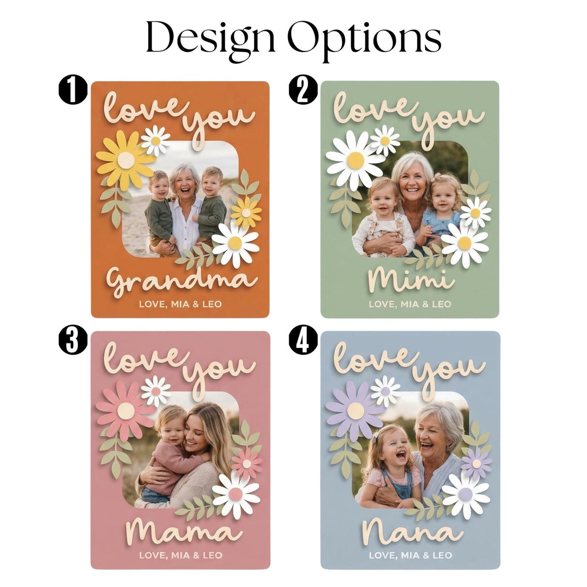 Personalized Photo Magnet for Mom, Love You Magnetic Picture Frame, Mother's Day Gift, Birthday Gifts, Gift for Grandma, Includes Photo