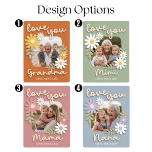Personalized Photo Magnet for Mom, Love You Magnetic Picture Frame, Mother's Day Gift, Birthday Gifts, Gift for Grandma, Includes Photo