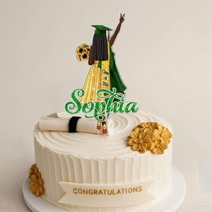 Personalized Girls Graduation Cake Topper: College Graduation Favors, Congrats Grad Cake Decor, Class Of 2026 Party Supplies