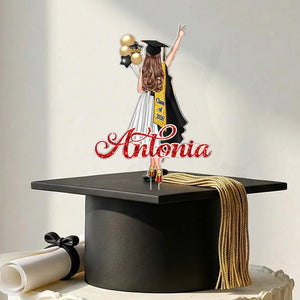 Personalized Girls Graduation Cake Topper: College Graduation Favors, Congrats Grad Cake Decor, Class Of 2026 Party Supplies