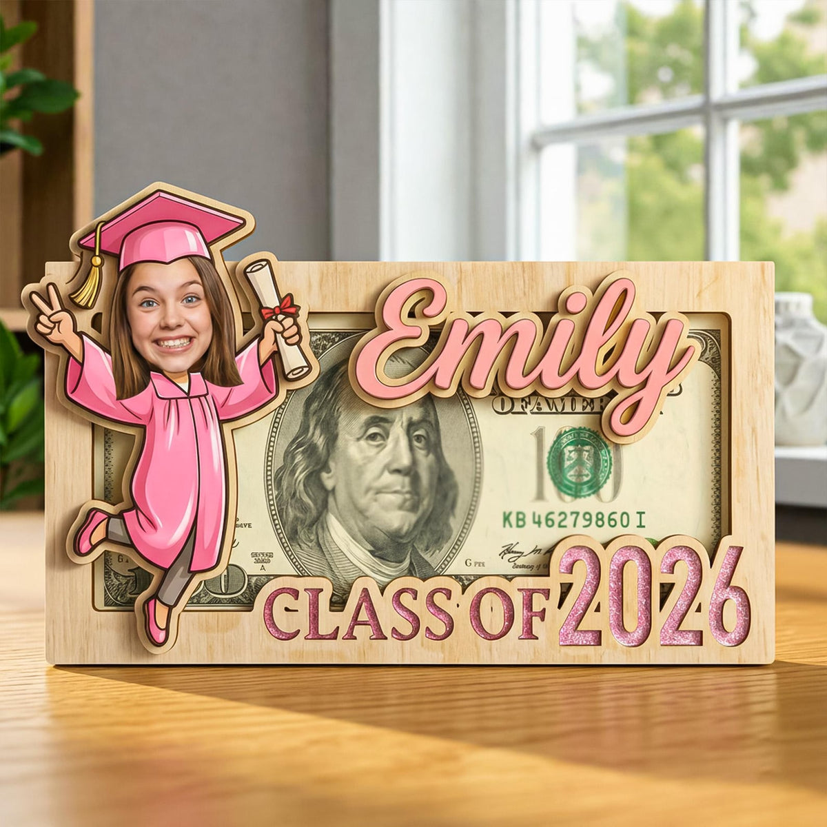 Personalized Graduation Money Holder With Photo| 2026 Graduation Money Holder| Class of 2026 Gift| Eighth Grade Graduation, Gift For Child