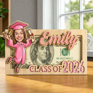 Personalized Graduation Money Holder With Photo| 2026 Graduation Money Holder| Class of 2026 Gift| Eighth Grade Graduation, Gift For Child