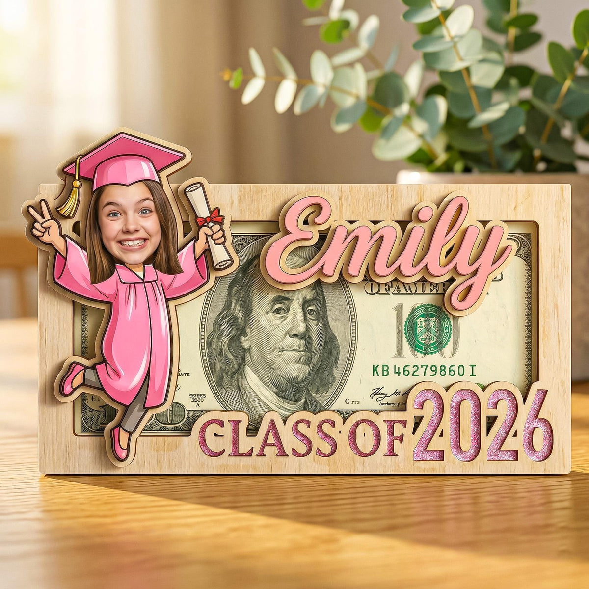 Personalized Graduation Money Holder With Photo| 2026 Graduation Money Holder| Class of 2026 Gift| Eighth Grade Graduation, Gift For Child