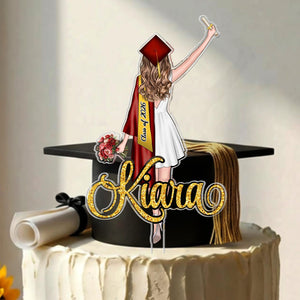 Personalized Girls Graduation Cake Topper: Class Of 2026 Party Supplies, College Graduation Favors, Congrats Grad Cake Decor
