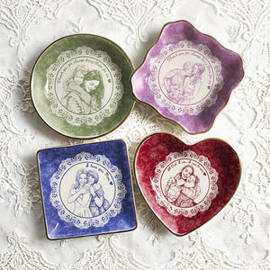 Personalized Mother of the Bride Photo Jewelry Dish, Custom Toile De Jouy Mom Photo Ring Dish, MOB MOG Wedding Gift from Daughter