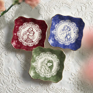 Personalized Mother of the Bride Photo Jewelry Dish, Custom Toile De Jouy Mom Photo Ring Dish, MOB MOG Wedding Gift from Daughter