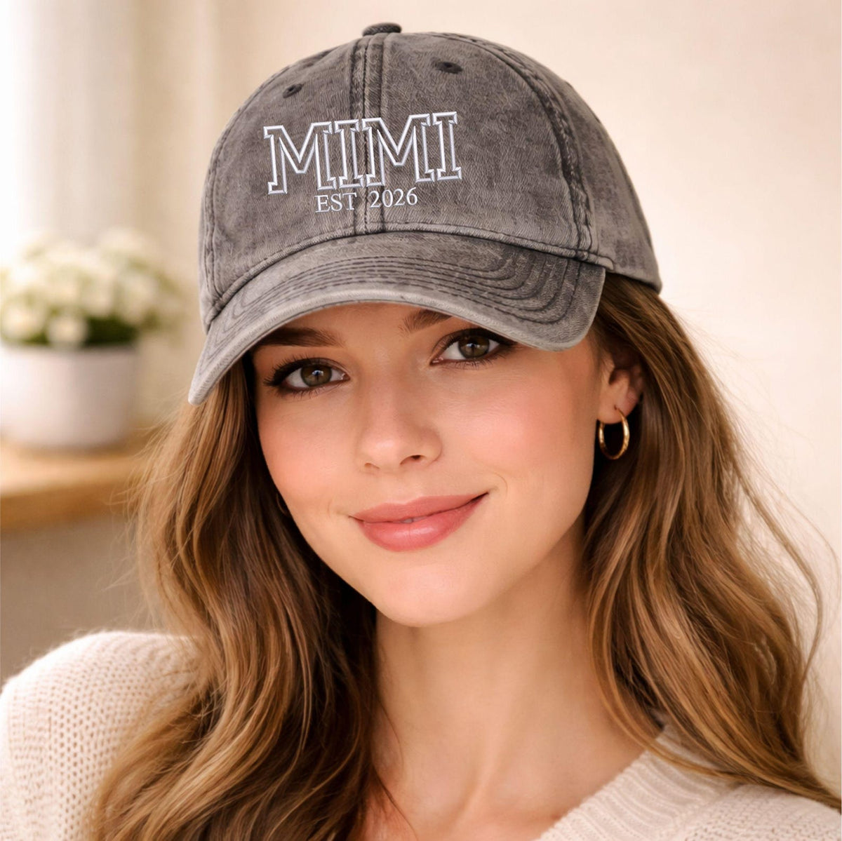 Custom Embroidered Mom Dad Hat | Dad Hat with Est Year | Baby Announcement Hat | Matching Family Baseball Cap | New Mom Vintage Hat