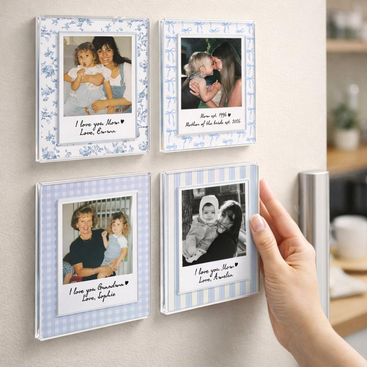 Personalized Photo Mom Fridge Magnet: Custom Mom And Kids Photo Magnet, Mothers Day Gift For Mom, Gift For Grandma, Gift From Kids