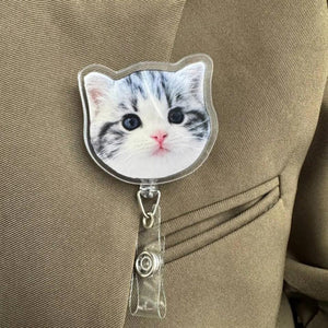 Personalized Photo Badge Reel, Retractable ID Holder, Custom Shape Badge Reel, Funny Badge Holder, Nurse Badge Charms