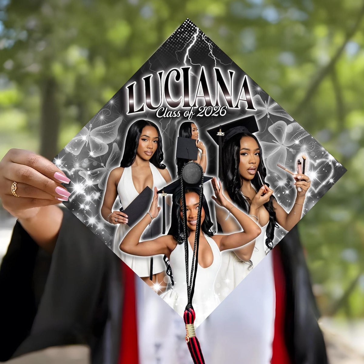 Custom Senior Graduation Cap Topper, Personalized High School Grad Cap Decoration, Senior Gift, Class of 2026