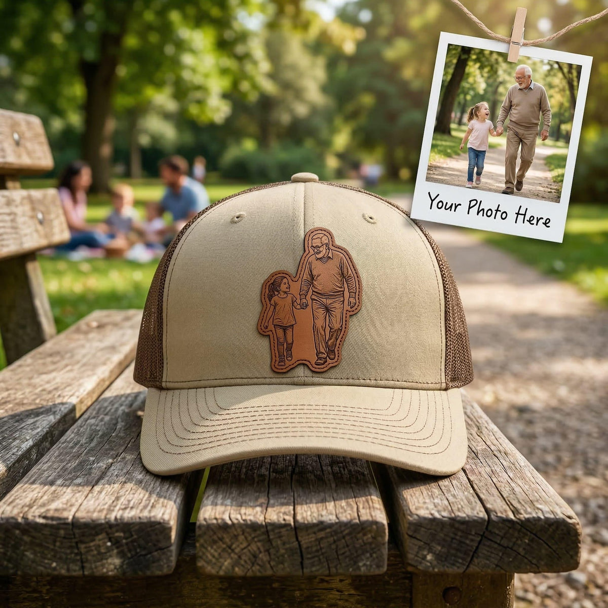 Custom Photo Hats For Dad , Personalized Dad Hat, Father's Day Gifts From Son & Daughter, Gift For Dad, Dad Photo Hat