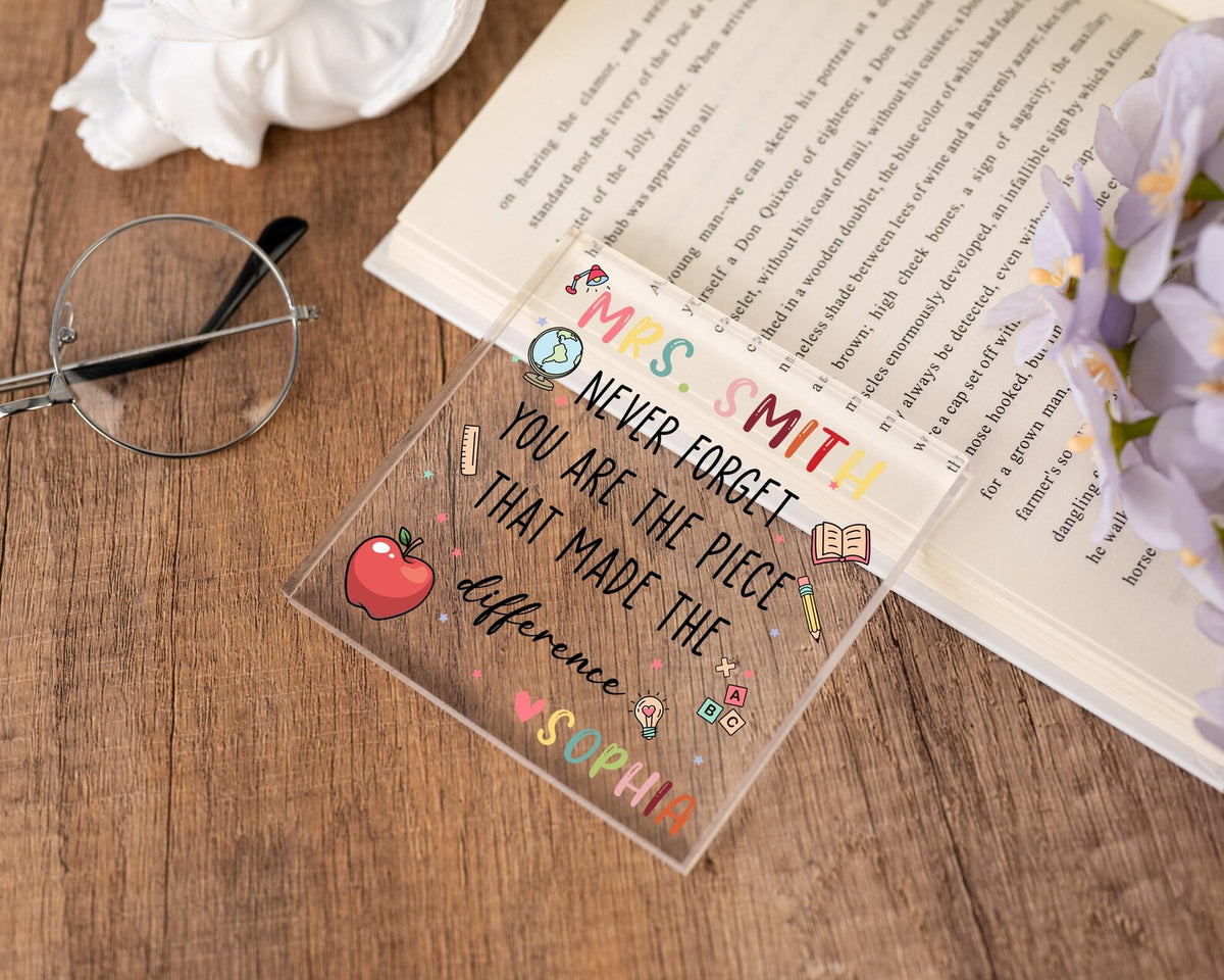 Teacher Appreciation Gift, Custom Thank You Teachers Plaque, Teachers Gift, Thank You Gift, Thank You Teacher Block ,Leaving School Gifts