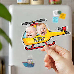 Personalized Car Kids Photo Fridge Magnet: Kids Face With Truck Frame Magnet, Mothers Day Gift For Mom, Grandma, Nana