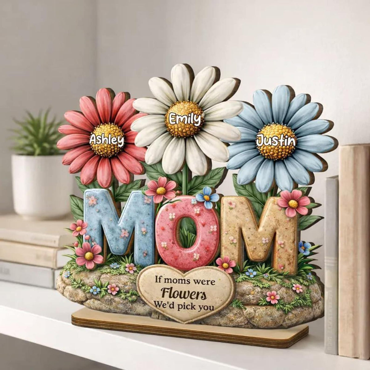 Personalized Mom s Garden Wooden Plaque Custom Kids Names Gift Mother s Day Gifts