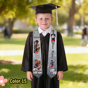 Personalized Kids Graduation Stole, Custom Photo Preschool Kindergarten Sash, Class of 2026 Keepsake