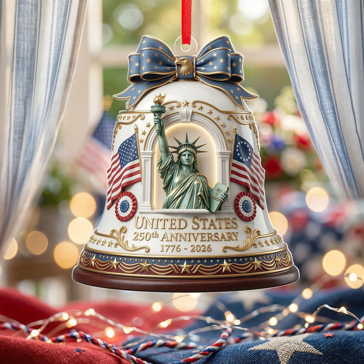 250th Anniversary of Americana Ornament, 250 Years of The United States Acrylic Ornament, Independence Day Gift, Fourth of July Decor