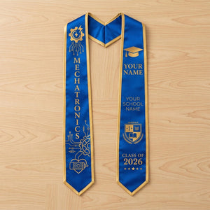 Personalized Graduation Stole Custom Name, Class of 2026 Stole, Custom College Stole, Marketing Graduation Sash, School Name Gift