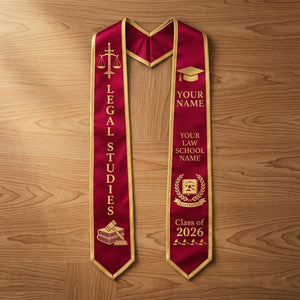Personalized Graduation Stole Custom Name, Class of 2026 Stole, Custom College Stole, Marketing Graduation Sash, School Name Gift