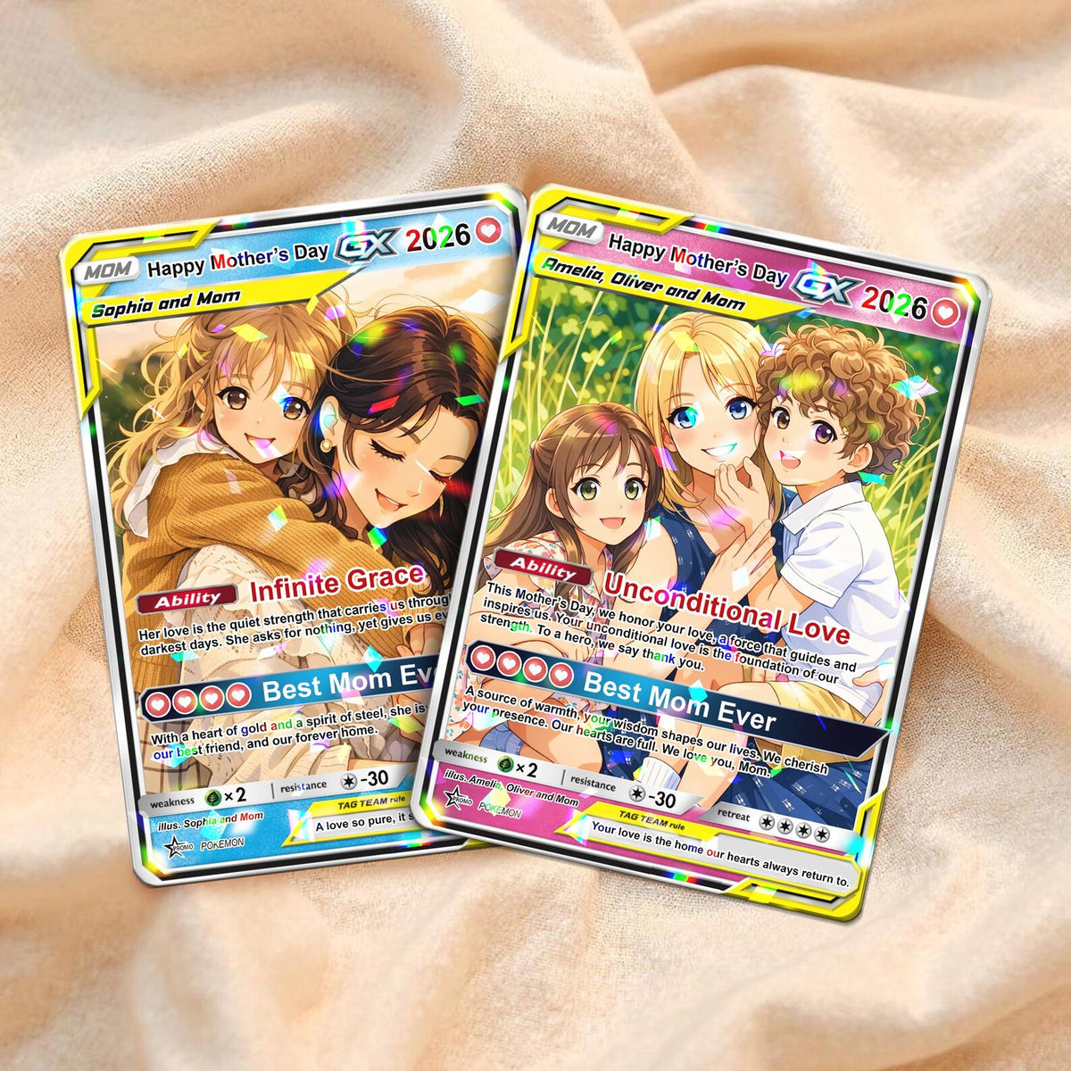 Personalized Acrylic Trading Card 2026: Custom Anime Mom & Kids Mother s Day Gift