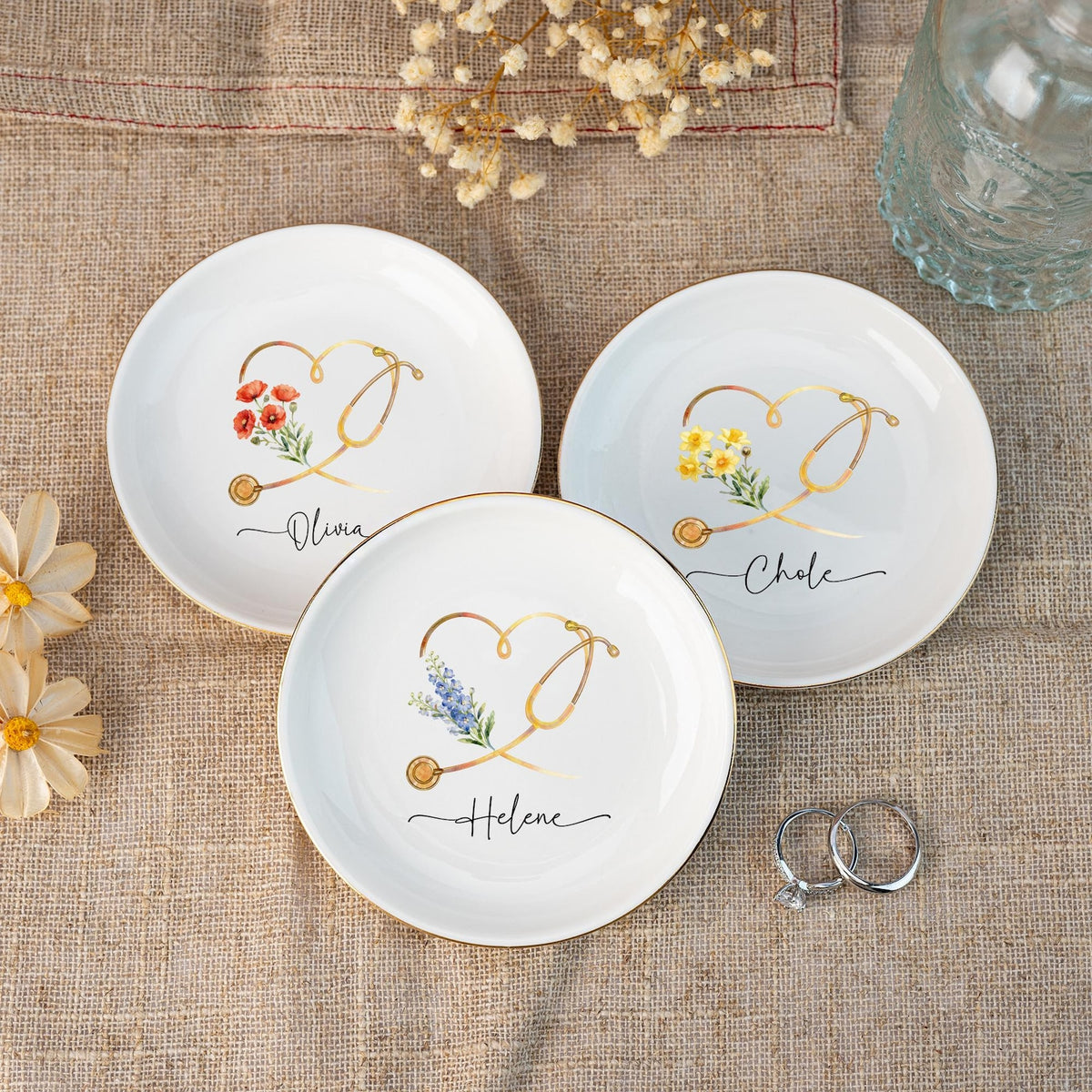 Nurse Appreciation Gifts,Nurse Graduation Jewelry Dish,Doctor Graduation Gifts,Medical School Graduation Gifts,Grad Gifts for Nurse/Doctor