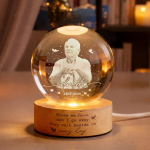 Custom Photo Memorial Night Light, Mom Loss Crystal Ball Light, Mom Remembrance Gift, Dad Memorial Gift, Loss of Father Gift, Sympathy Gift