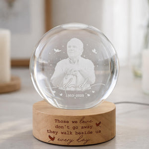 Custom Photo Memorial Night Light, Mom Loss Crystal Ball Light, Mom Remembrance Gift, Dad Memorial Gift, Loss of Father Gift, Sympathy Gift