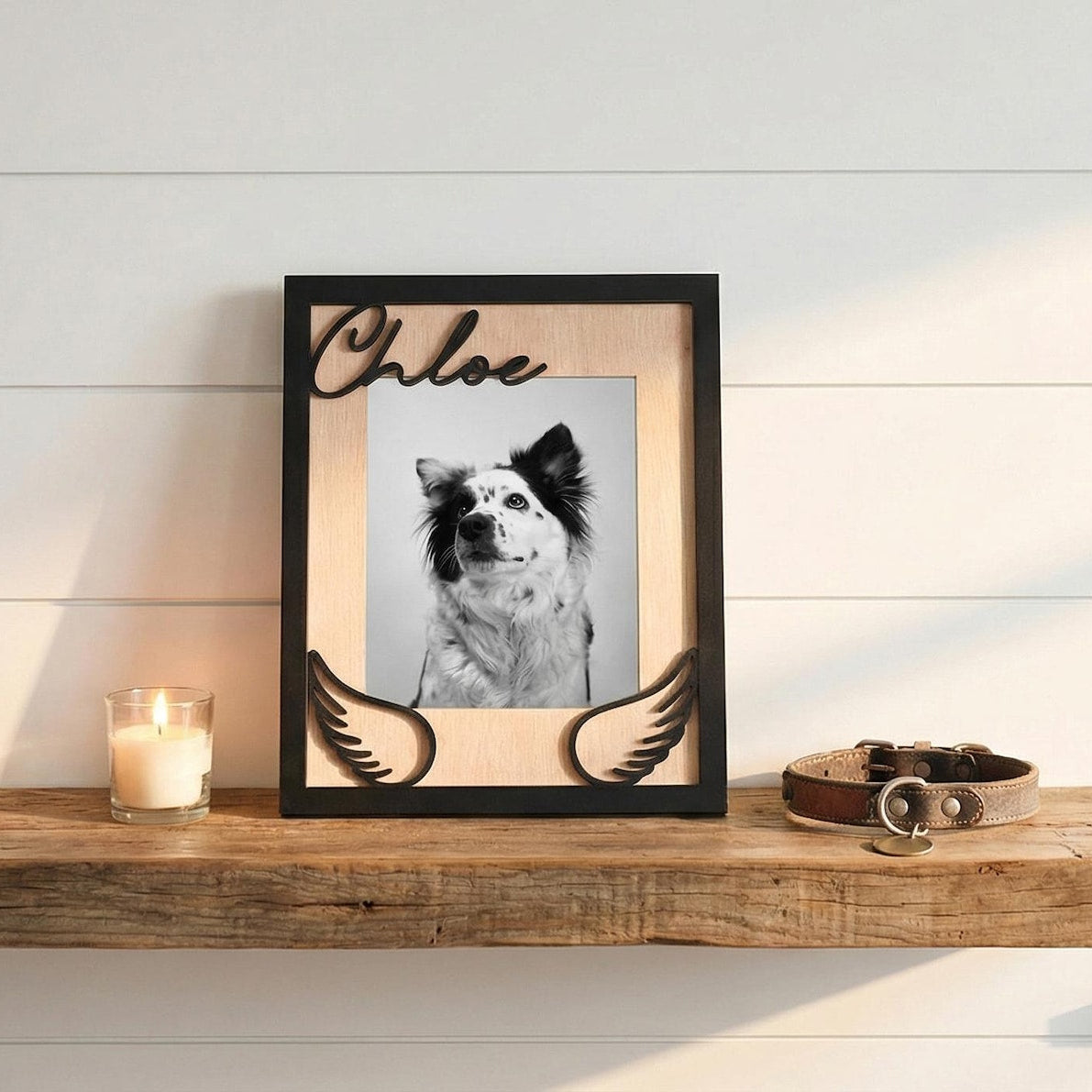 Custom Pet Memorial Frame, Personalized Wooden Picture Frame for Dog, Pet Loss Gift, Dog mom gift, Rainbow Bridge Remembrance, Dog keepsake