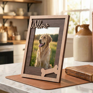 Custom Pet Memorial Frame, Personalized Wooden Picture Frame for Dog, Pet Loss Gift, Dog mom gift, Rainbow Bridge Remembrance, Dog keepsake