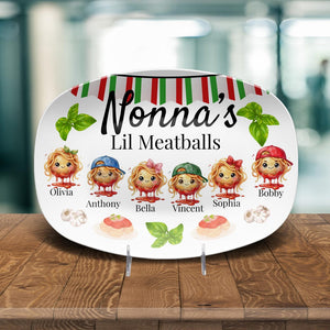 Mother's Day Gift for Nonna, Personalized Grandma Platter, Custom Italian Family Serving Plate, Mother in Law Keepsake Italian Kitchen Decor