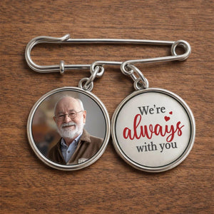 Custom Lapel Pin With Photo Charms Personalized Lapel Pin, Graduation Day Memorial, Graduation Lapel Pin, Graduation Gown Pin