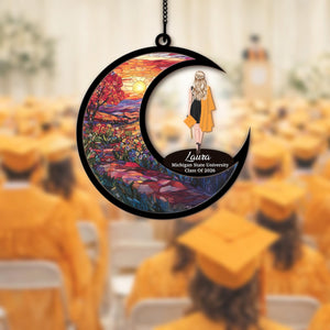 Personalized College Graduation Suncatcher, Graduation Friend Daughter Gift, Senior 2026 Gift, Class of 2026 Decoration, Acrylic Suncatchers