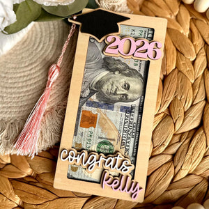 Graduation Money Holder | Congrats Grad Cash Gift | Graduation Cap Money Holder with Tassel