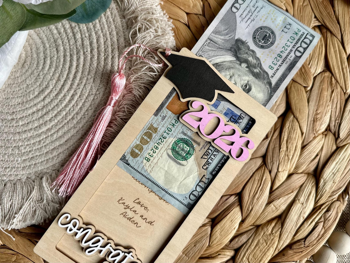 Graduation Money Holder | Congrats Grad Cash Gift | Graduation Cap Money Holder with Tassel